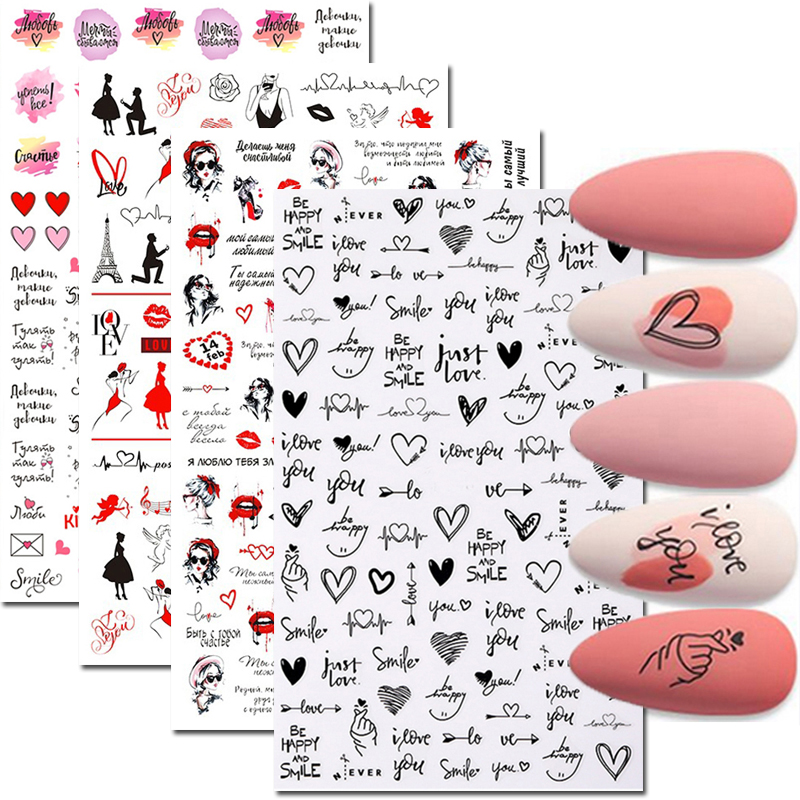 Nail Art Valentines Day - Móng Tay Nghệ Thuật Đề Can