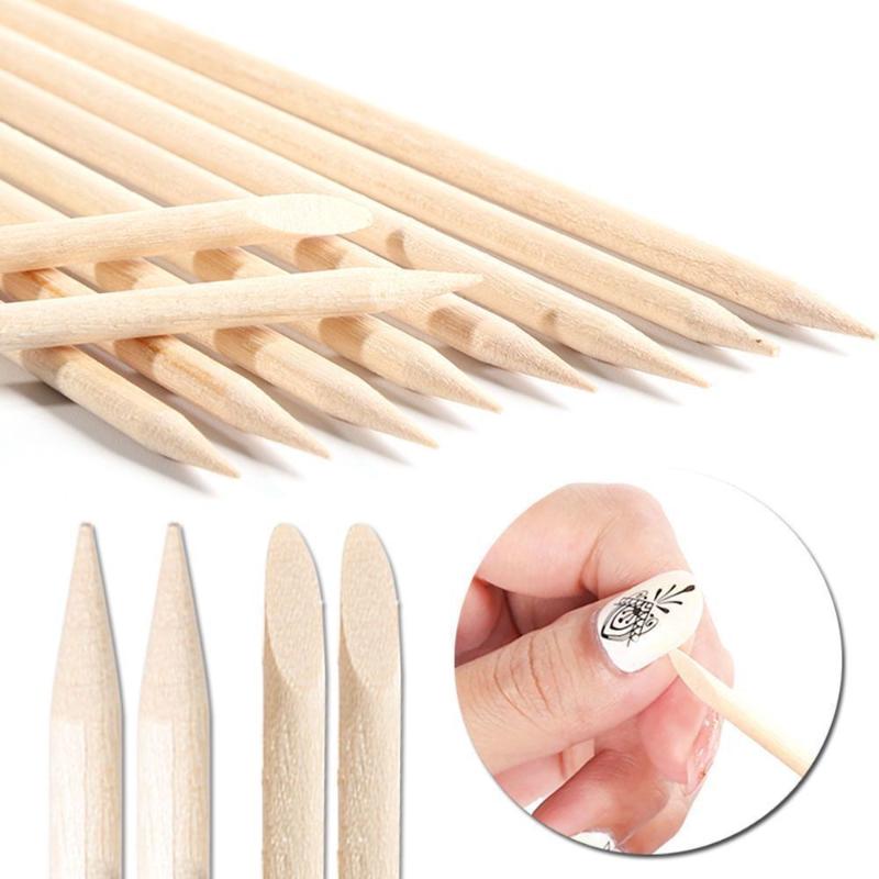 Nail Art Orange - 50/100Pcs 11.4cm Orange Wood Sticks For