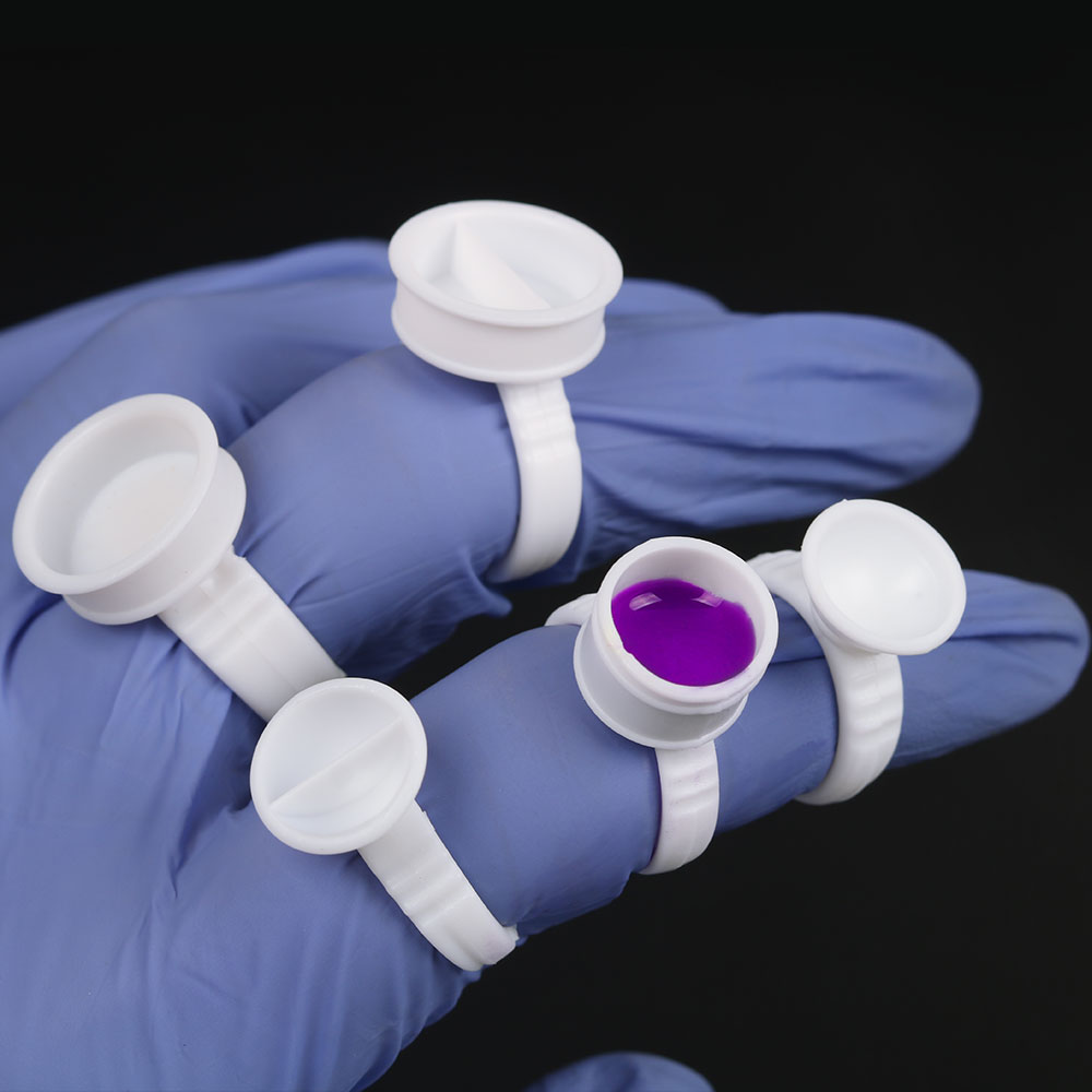 100PCS Tattoo Rings Cups Dispo - đánh giá và giá Nail Art Ombre