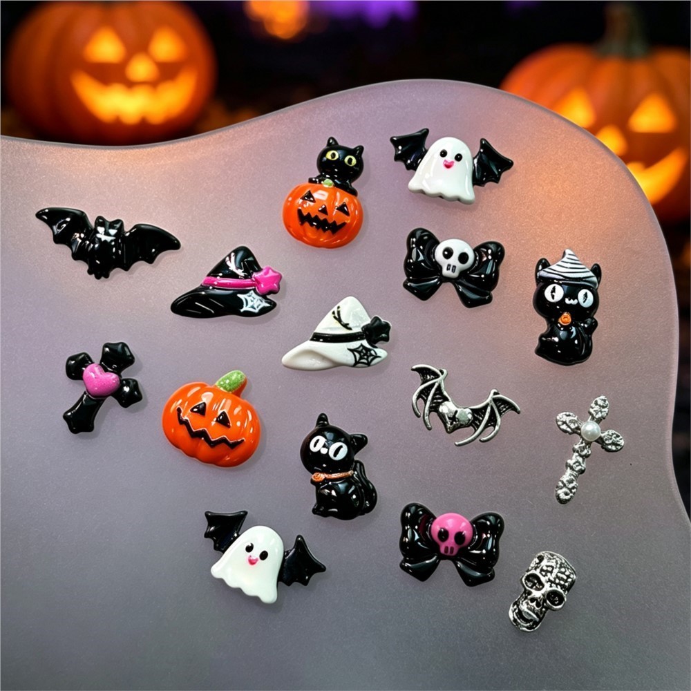 15grid 3D Cute Halloween Pumpk - đánh giá và giá Nail Art Valentines Day