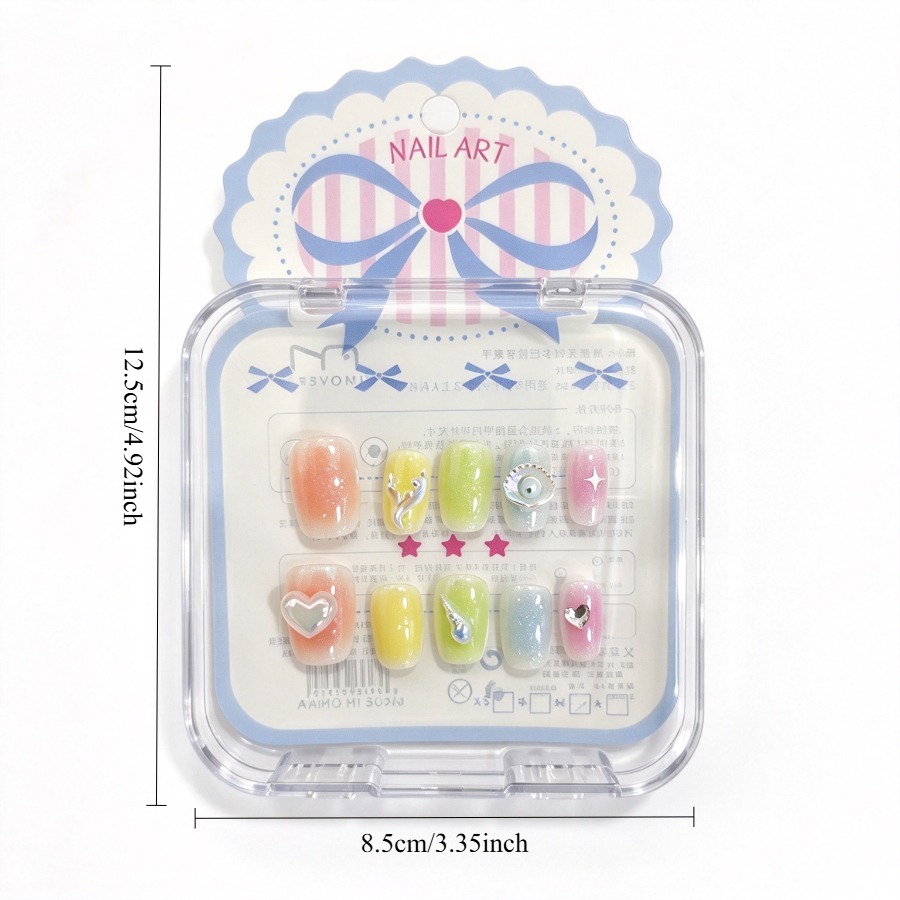 Ocean Dopamine Press-On Nails, - đánh giá và giá Nail Art Ombre
