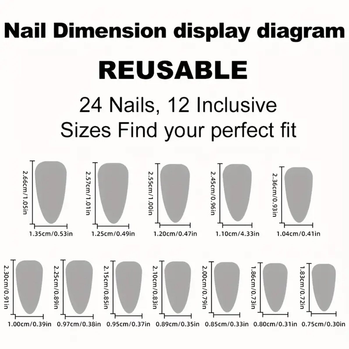24Pcs Medium Almond Press On N - đánh giá và giá Nail Art Press On