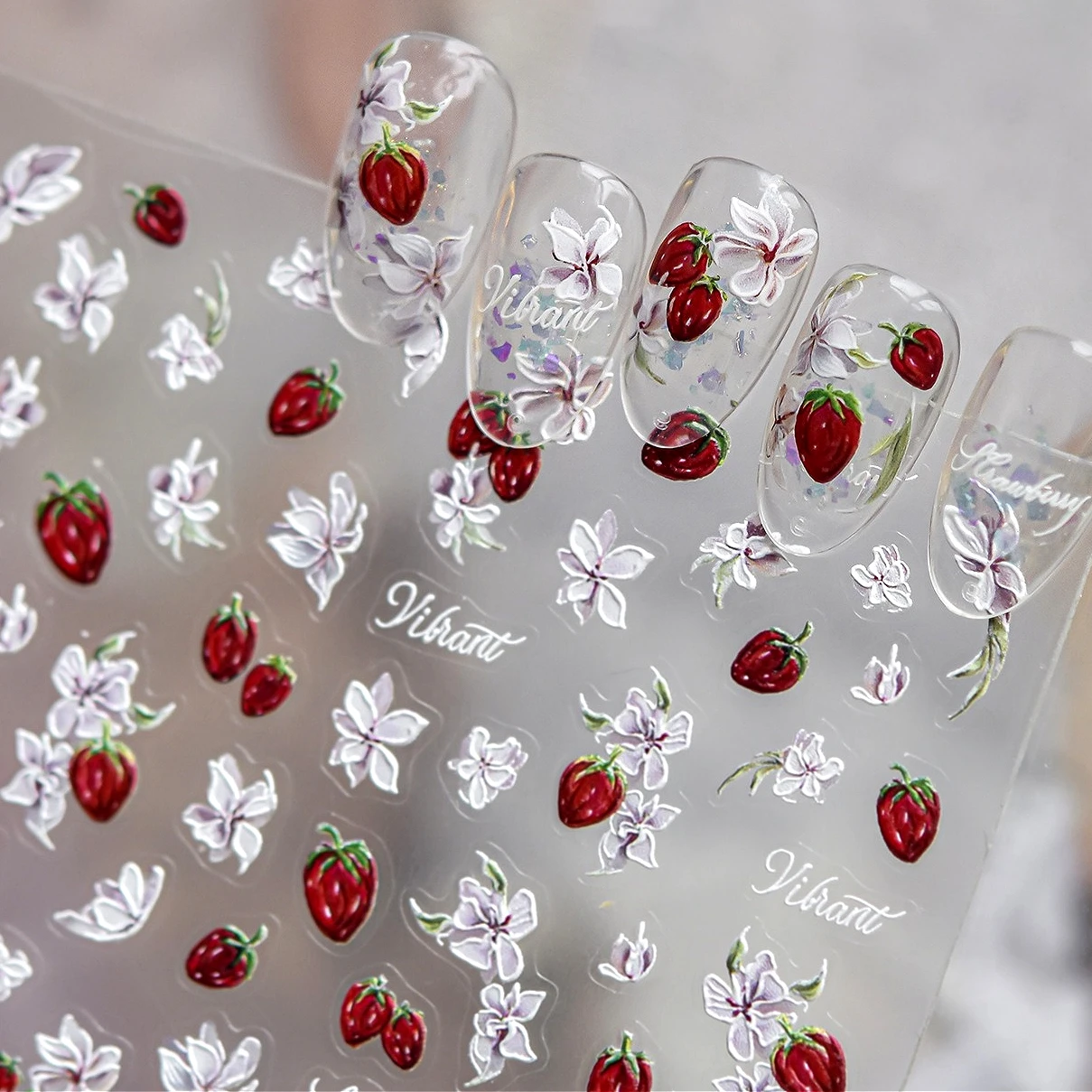 Strawberry Toast Bowknot Daisy - đánh giá và giá Nail Art Orange