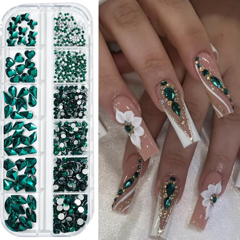 12Grids 3D Pink Nail Art Rhine - đánh giá và giá Nail Art Valentines Day