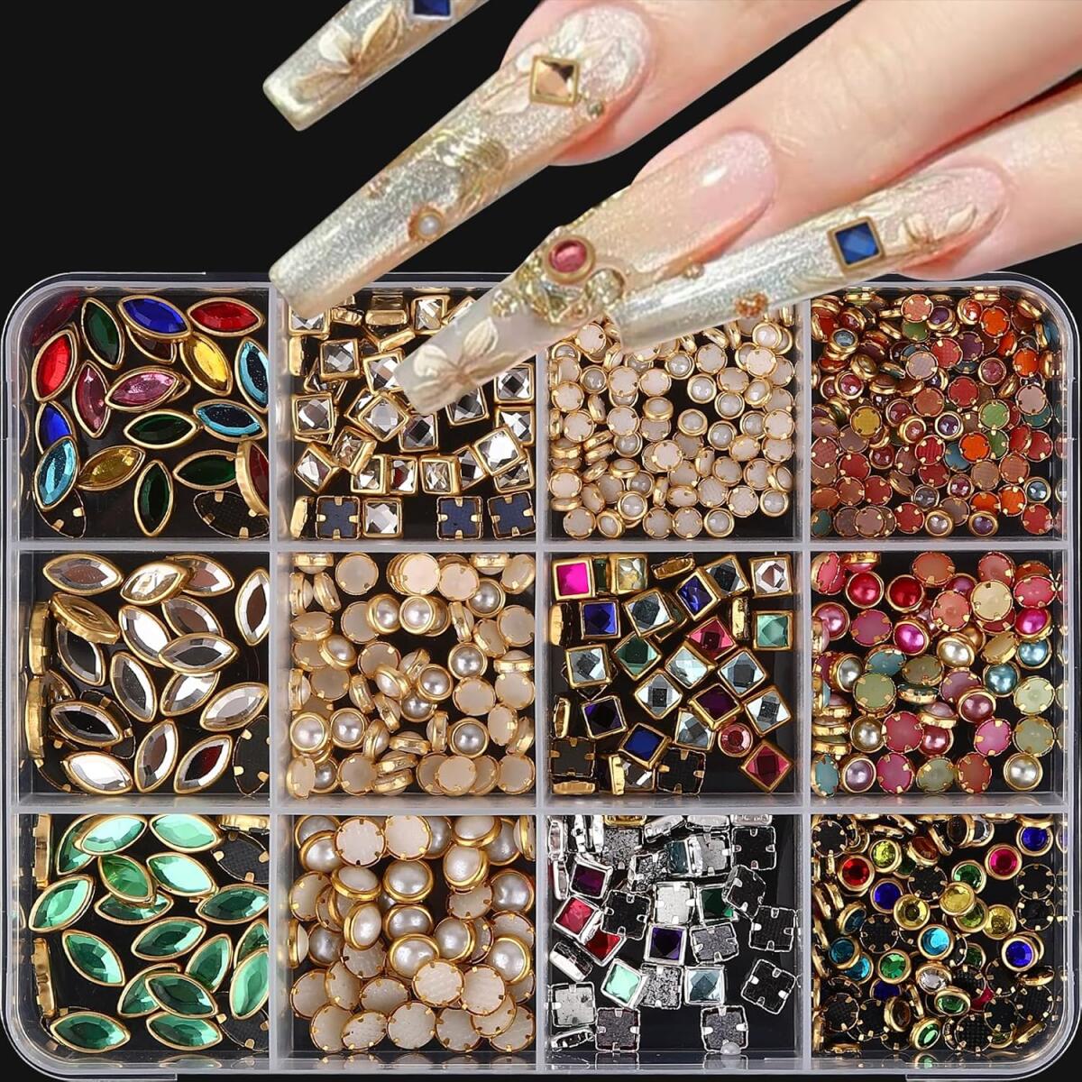 1Box Light Luxury Shinny Nail  - đánh giá và giá Nail Art Valentines Day