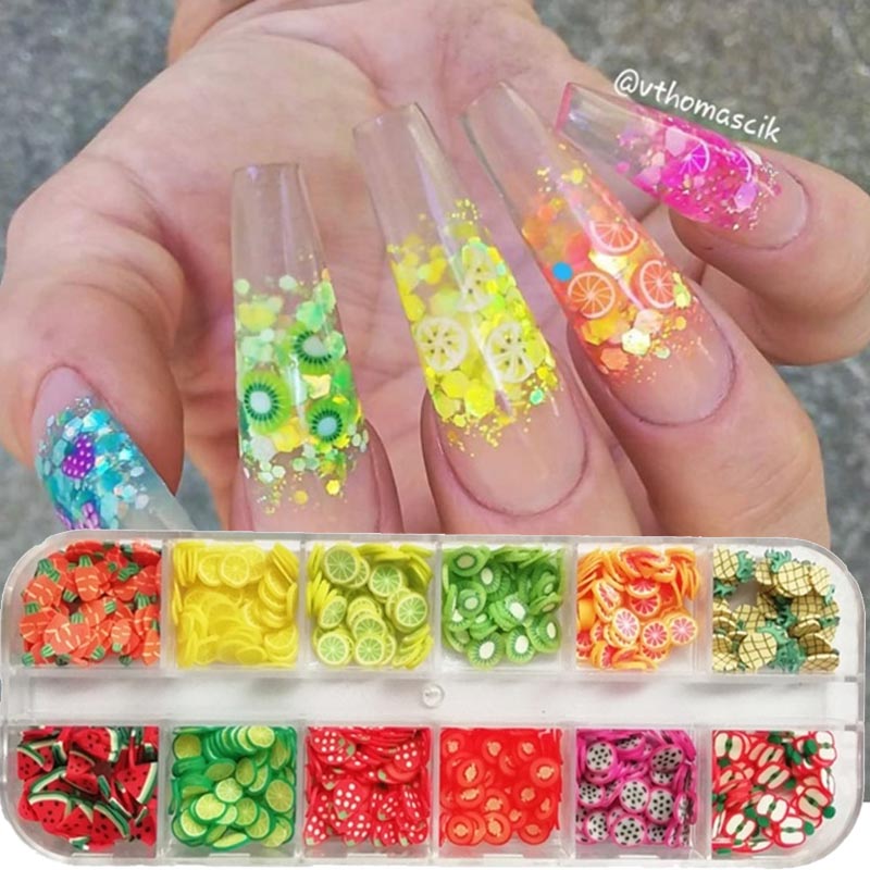 1000 Cái/gói Móng Tay Trái Cây - đánh giá và giá Nail Art Valentines Day